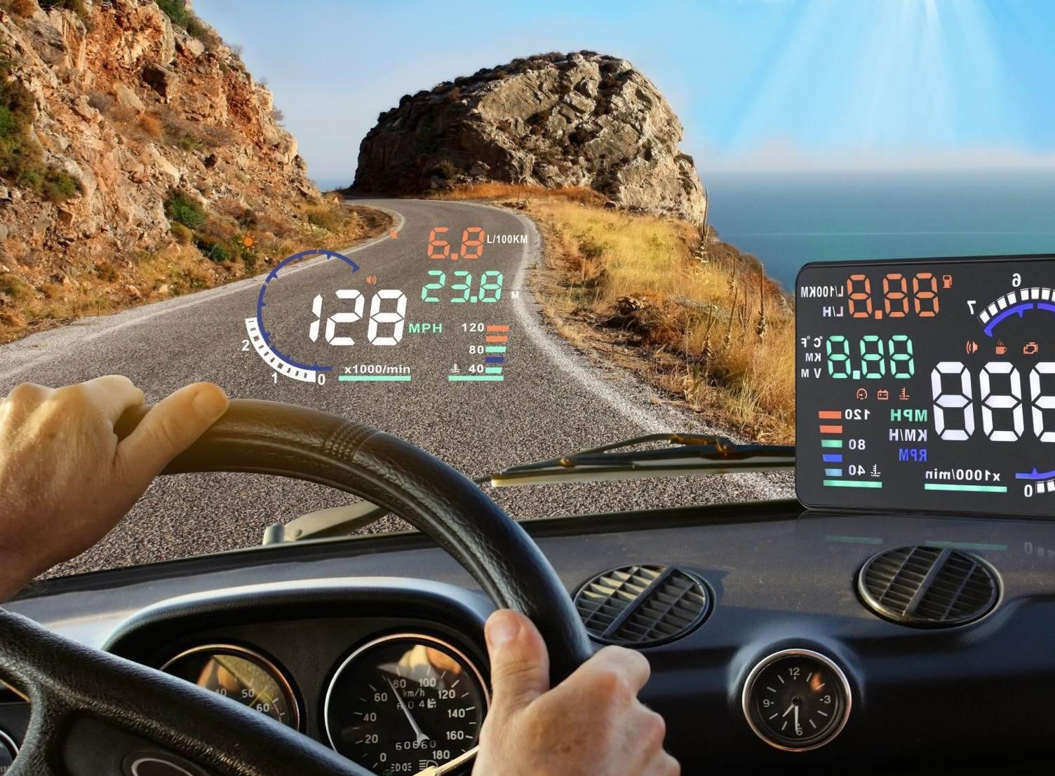 HUD driving display application scene